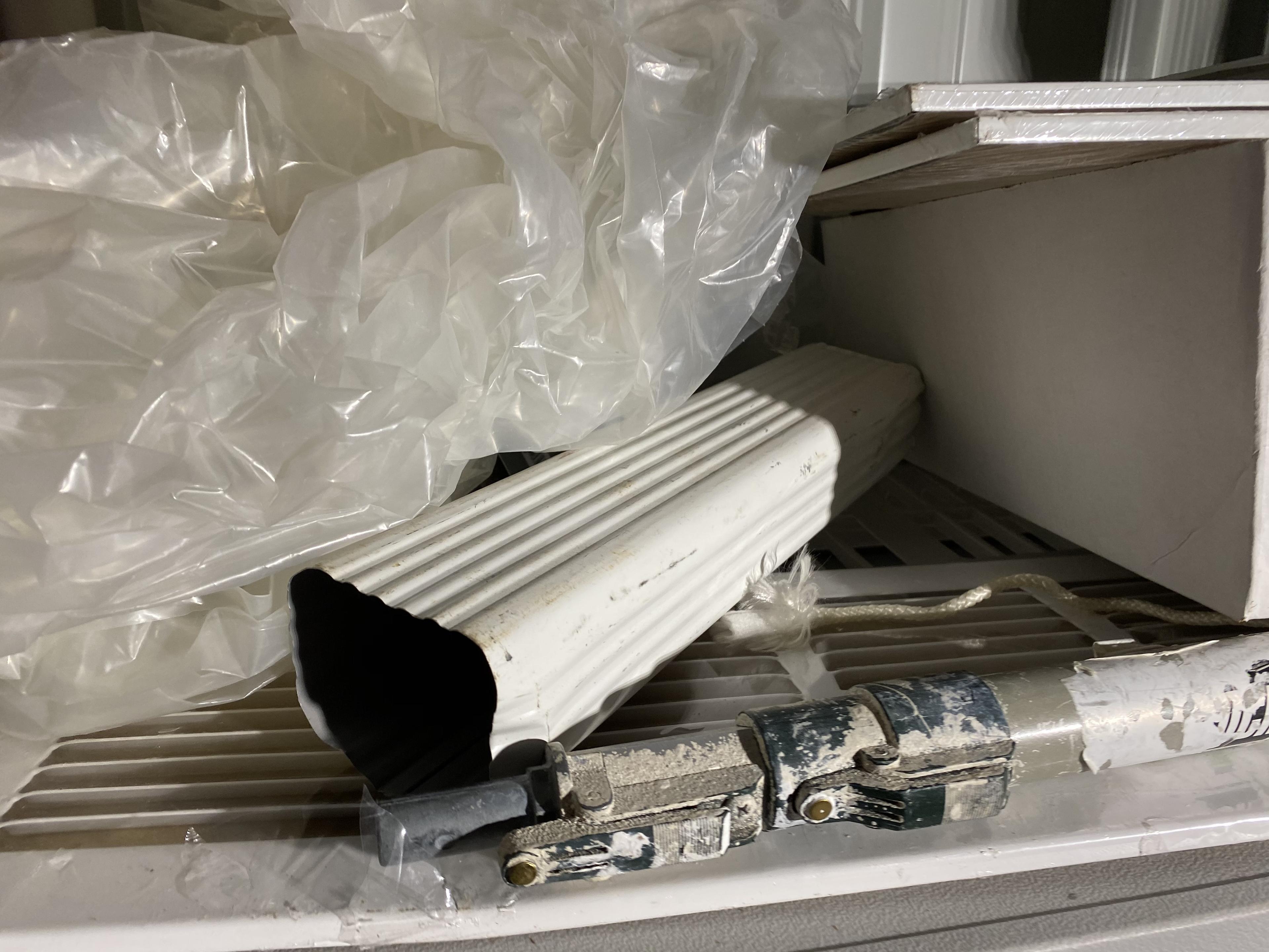 Plastic shelf and contents