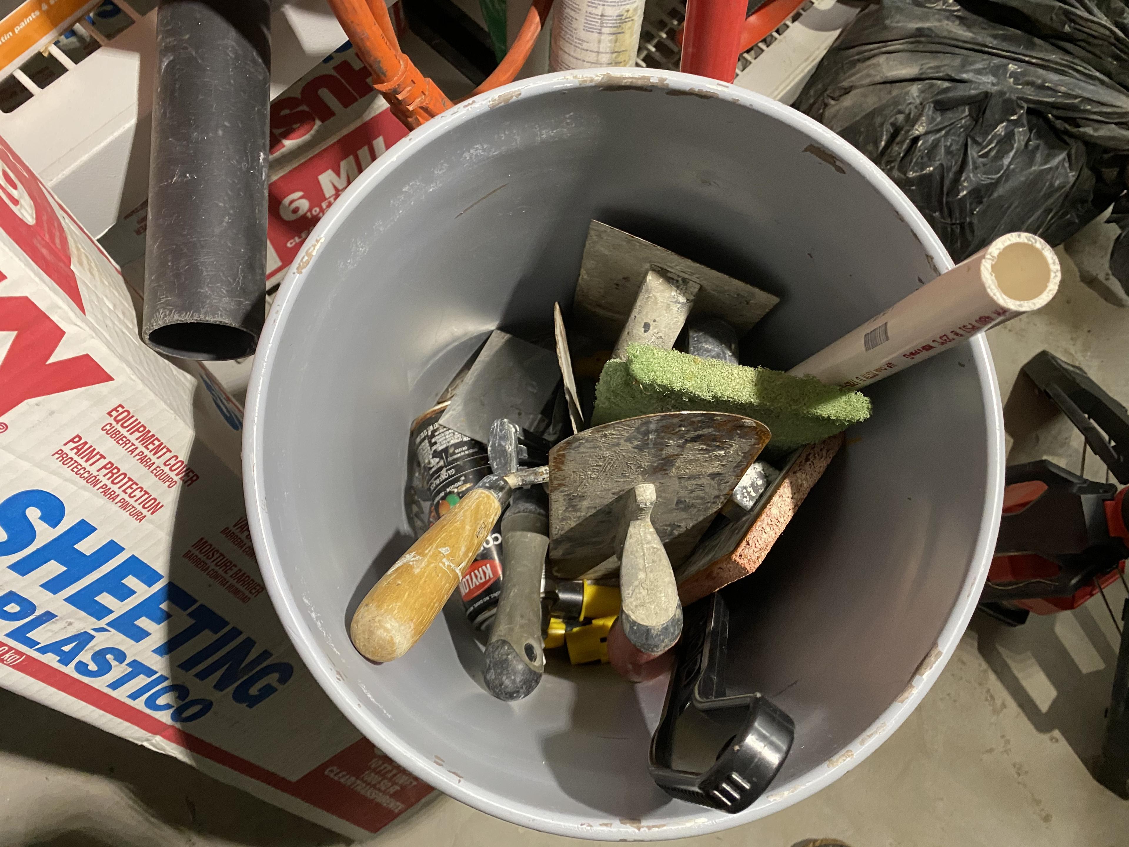 Plastic shelf and contents