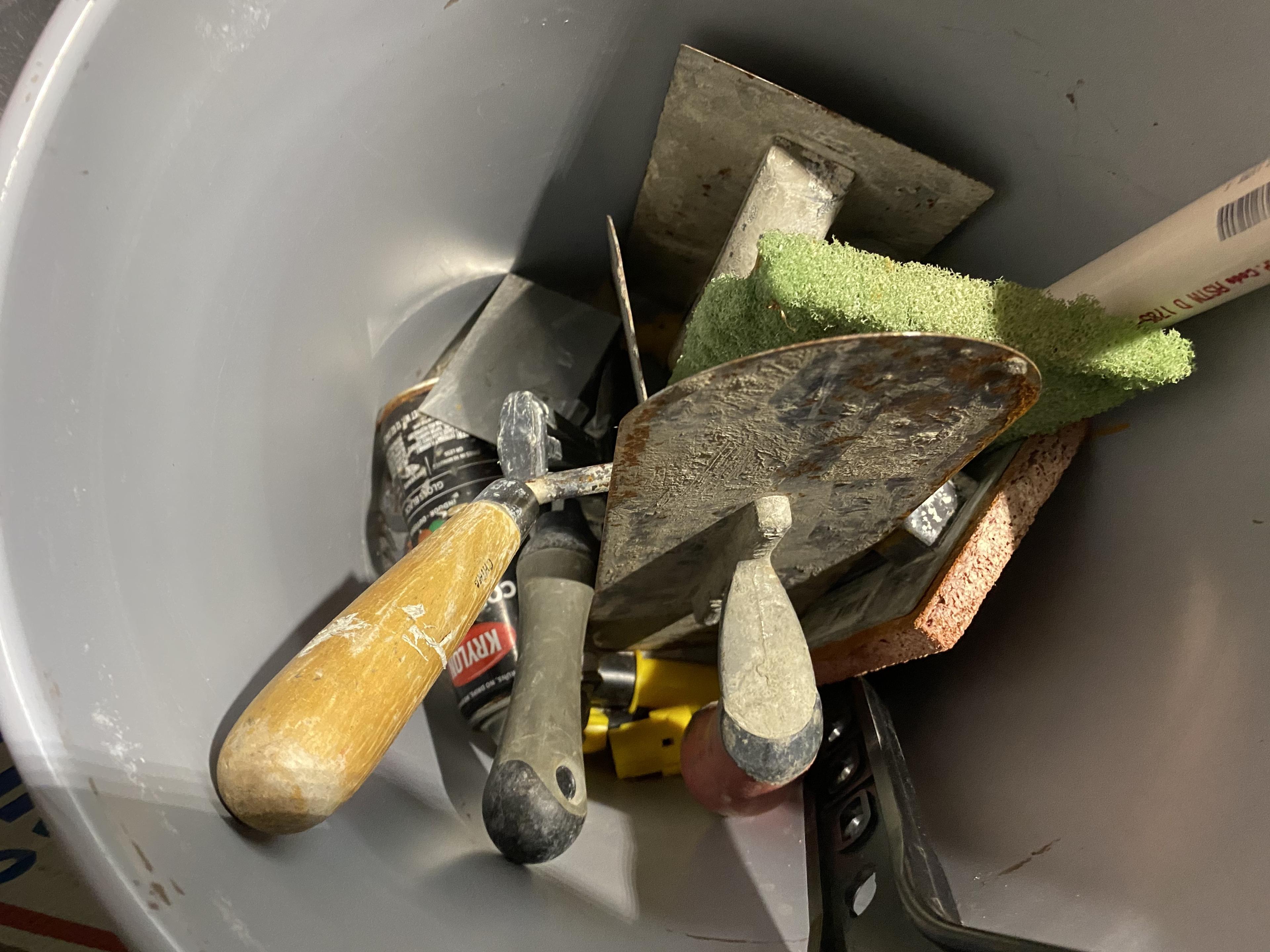 Plastic shelf and contents