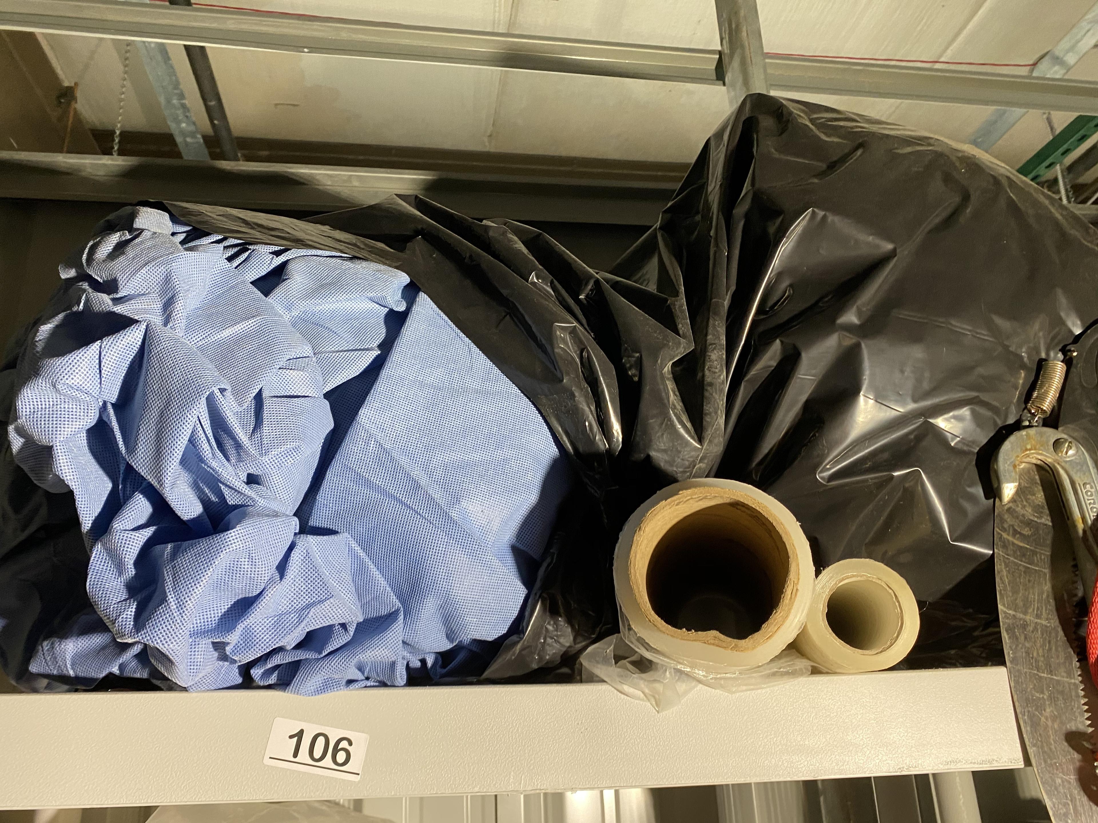 Plastic shelf and contents