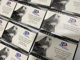14 Silver State Quarters Sets in packaging