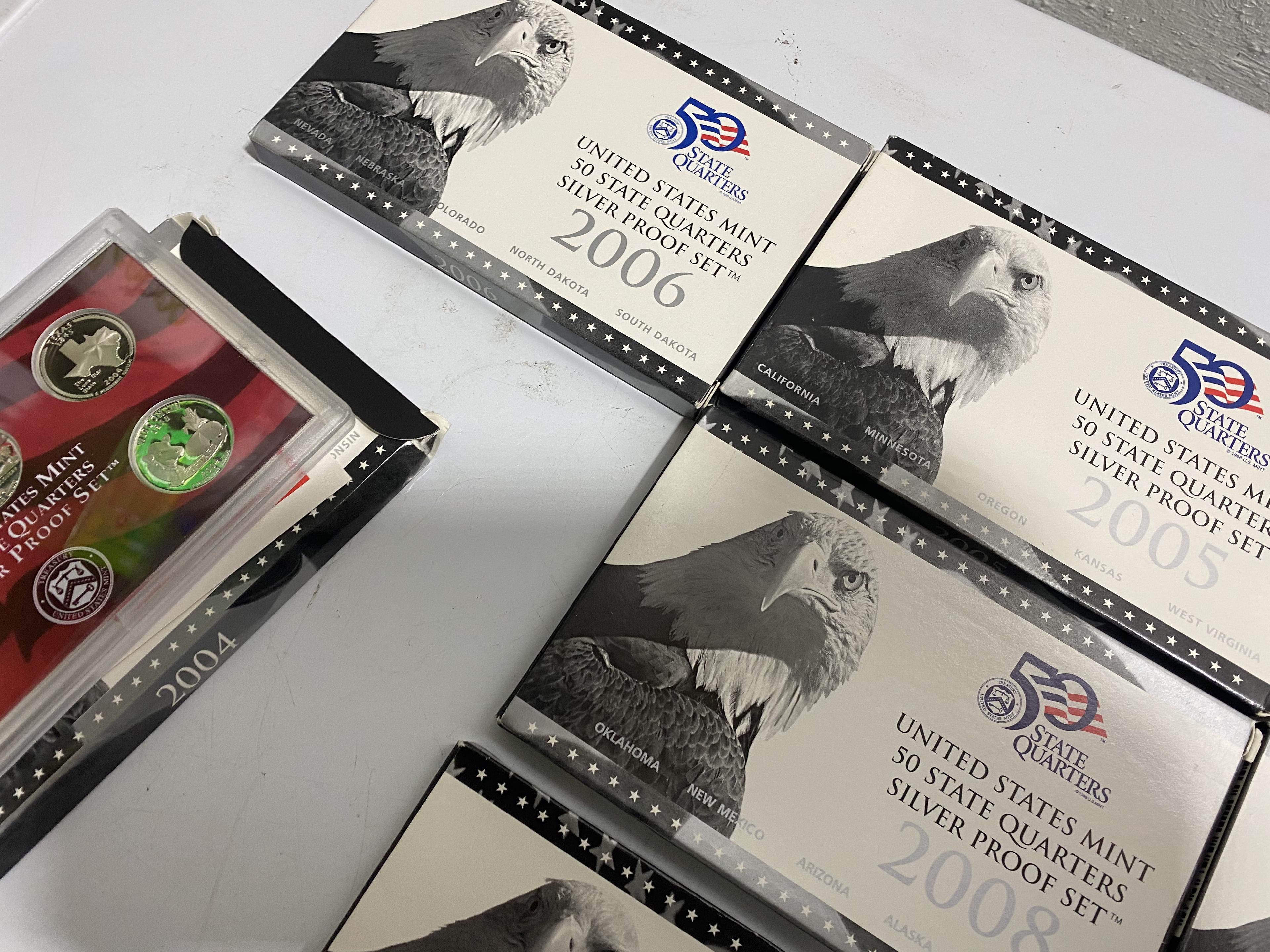 14 Silver State Quarters Sets in packaging