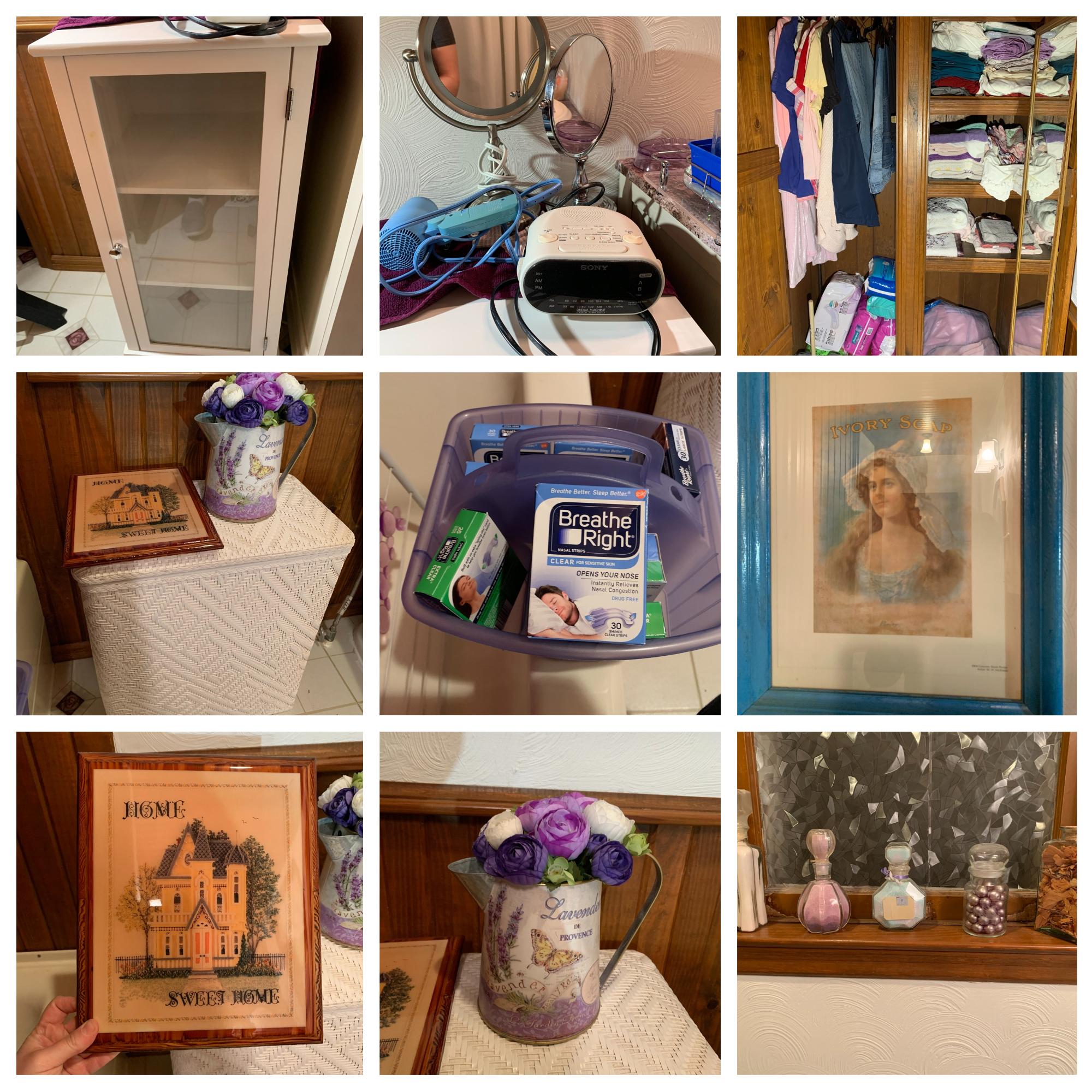 Cleanout of Bathroom - Towel, Sheets, Clothing Adult Care Products, & More