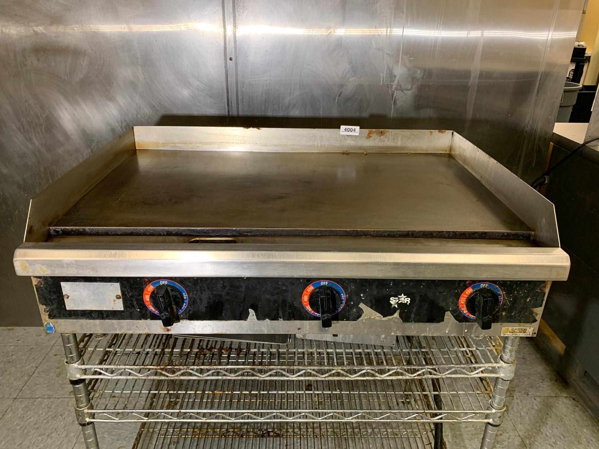 Star ELECTRIC Countertop Griddle with Stainless Steel Shelf / Stand