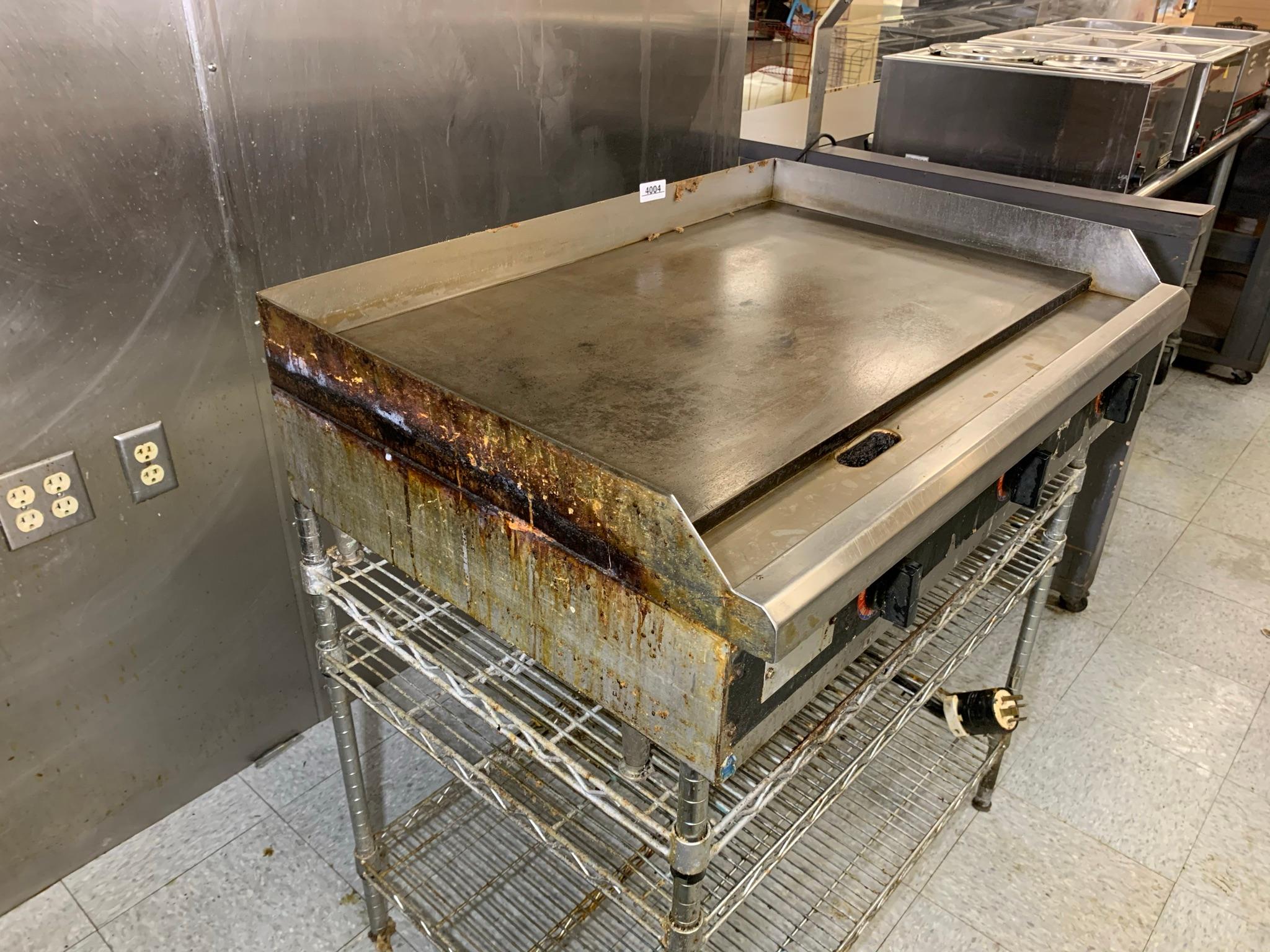 Star ELECTRIC Countertop Griddle with Stainless Steel Shelf / Stand