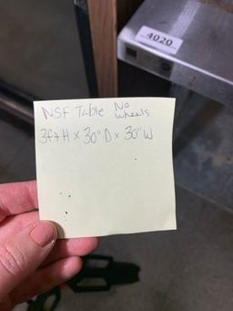 NSF Stainless Steel Prep Table