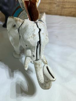 2 Cast Iron Elephant Banks.