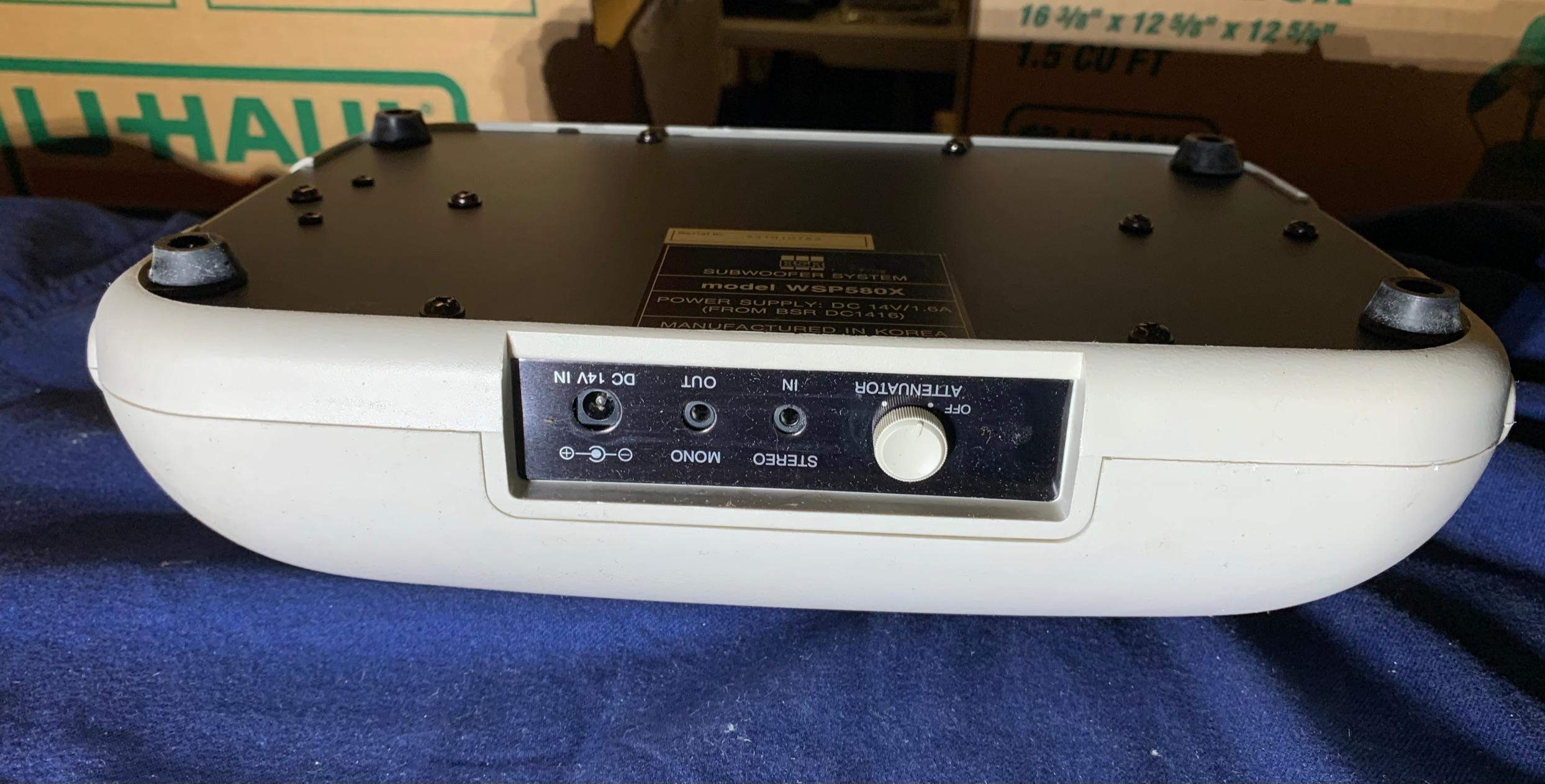 BSR Subwoofer System Model WSP580X.