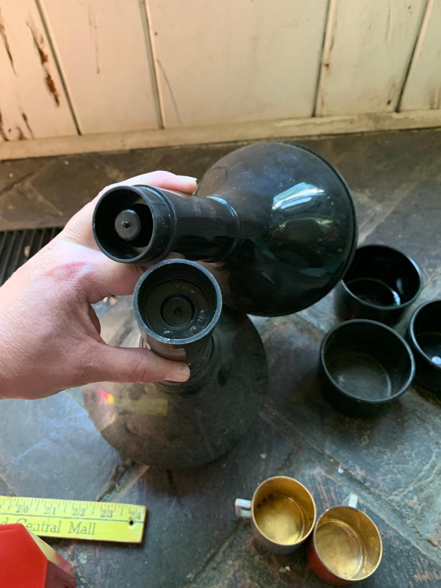 Czechoslovakia Glassware, Denmark Made Candle Stick Holders, Huliot Cups .