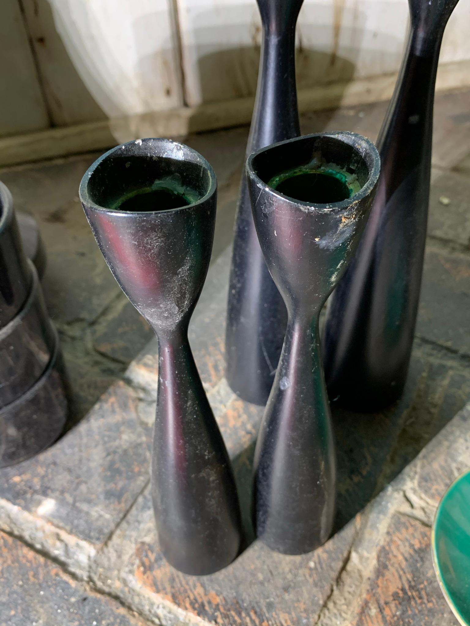 Czechoslovakia Glassware, Denmark Made Candle Stick Holders, Huliot Cups .