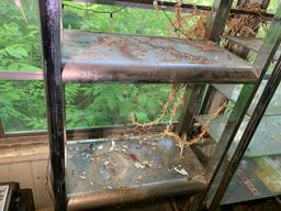 2 Chrome and Glass Shelving Units.  See Photos..