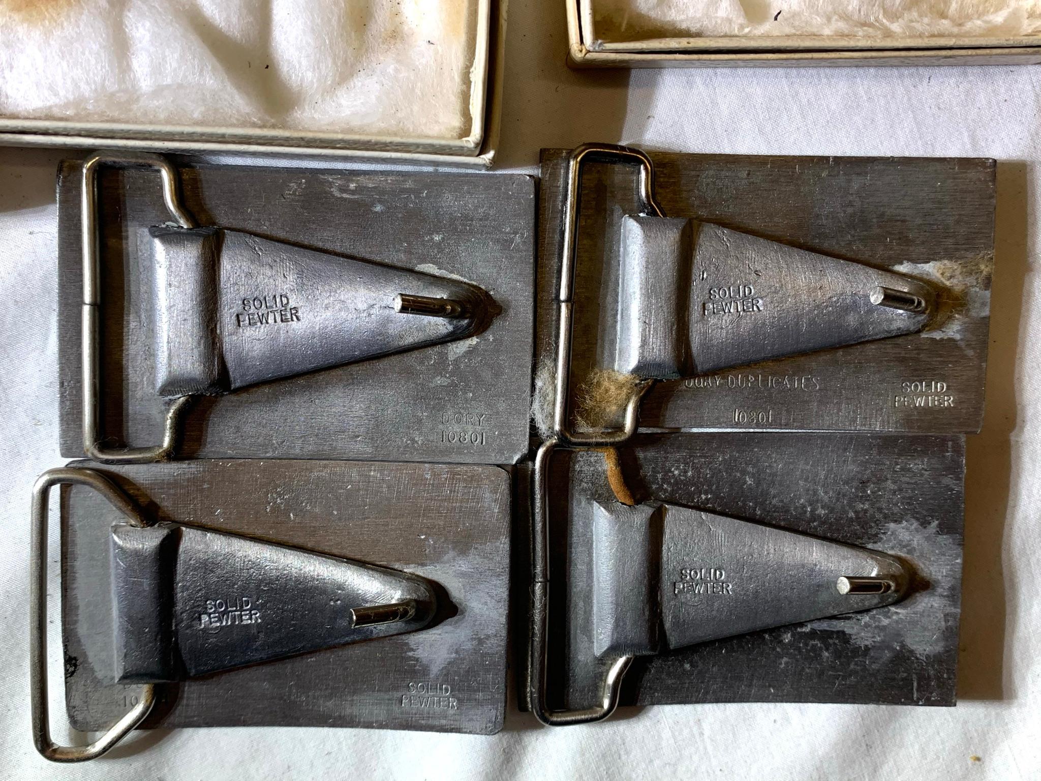 Pewter Postage Stamp Replicas by Dory