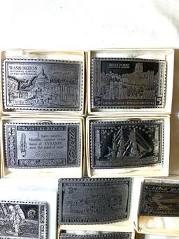 Pewter Postage Stamp Replicas by Dory