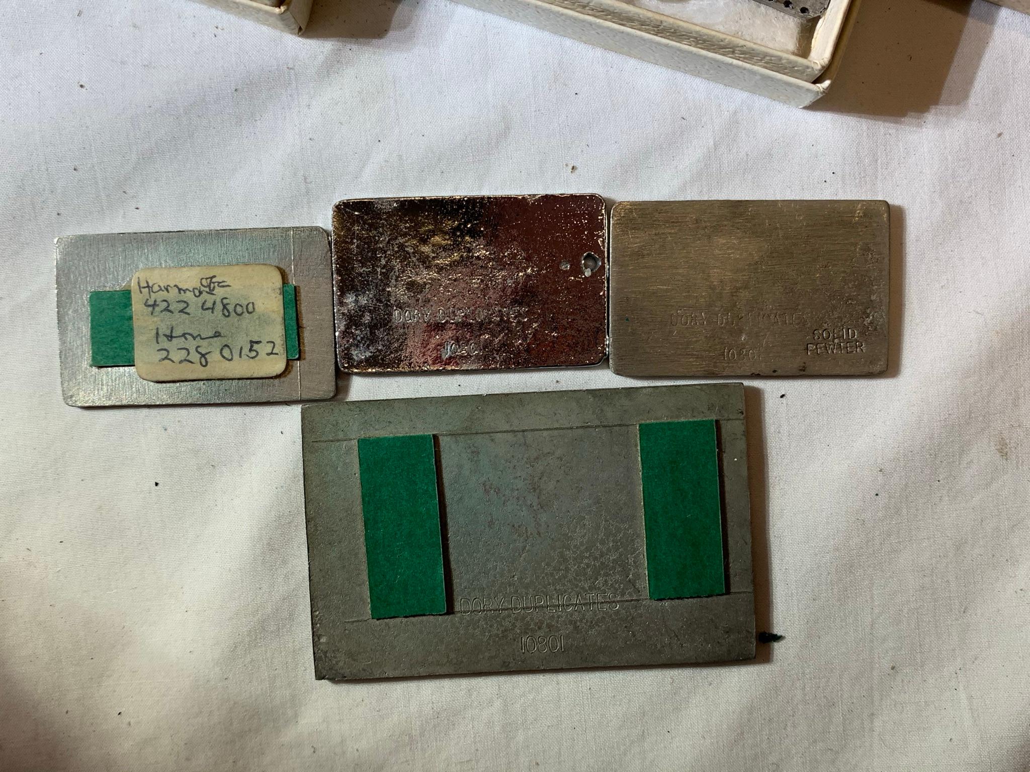 Pewter Postage Stamp Replicas by Dory