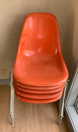 5 Herman Miller Mid-century Modern Shell Chairs