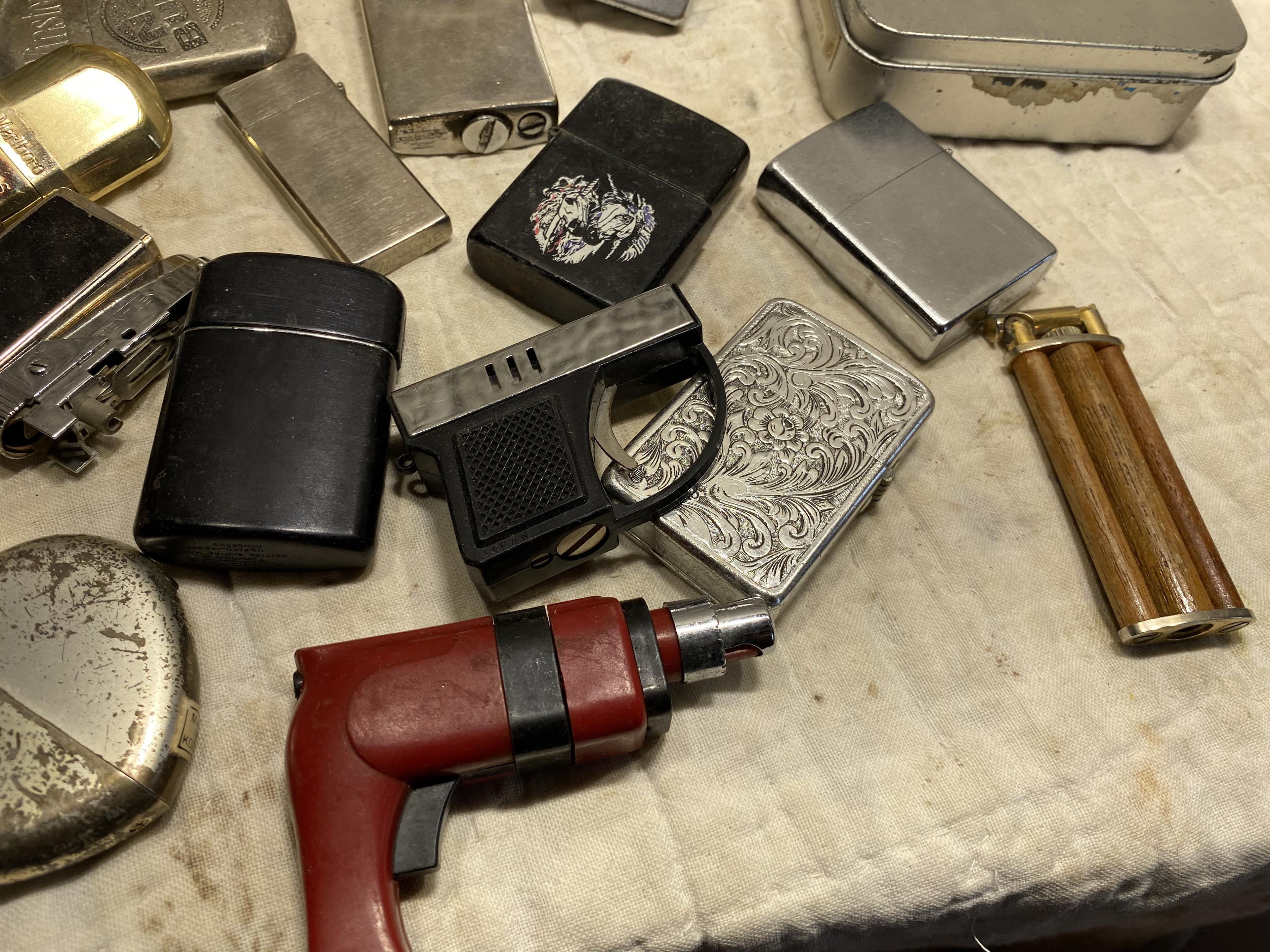 Group lot of assorted vintage lighters
