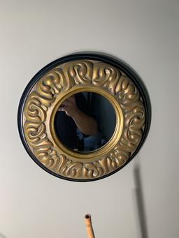 Group lot of Asian Decorative items, mirror