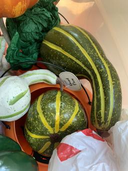 Group of decorative vegetables etc