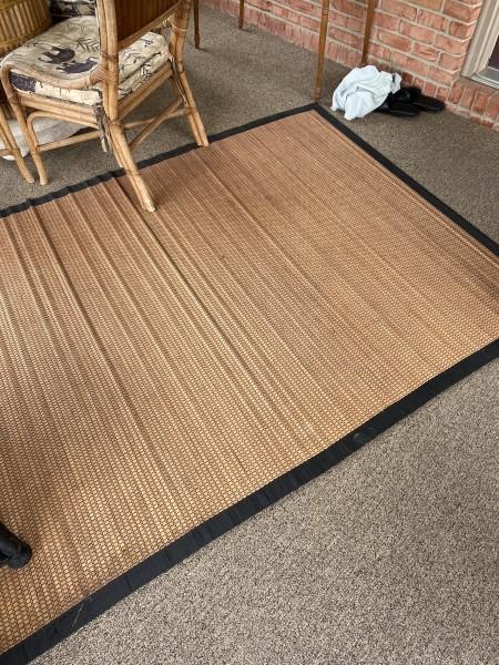 Bamboo patio set with glass top PLUS