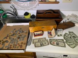 Foreign & U.S. Currency - Red & Blue Seal.  See Photos