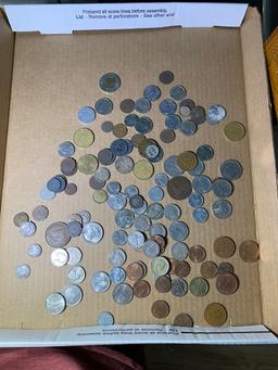 Foreign & U.S. Currency - Red & Blue Seal.  See Photos