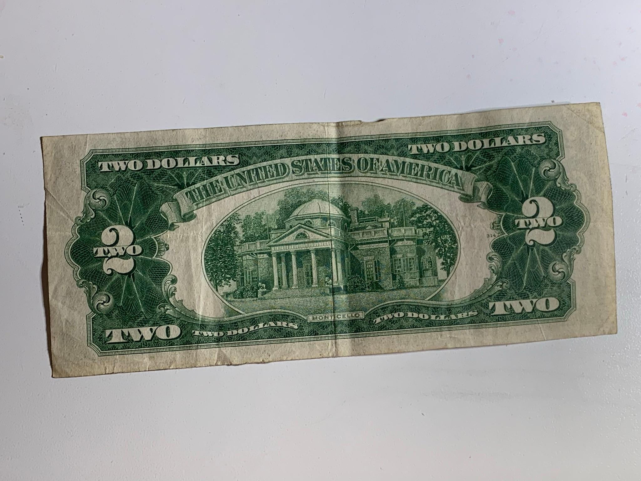Foreign & U.S. Currency - Red & Blue Seal.  See Photos