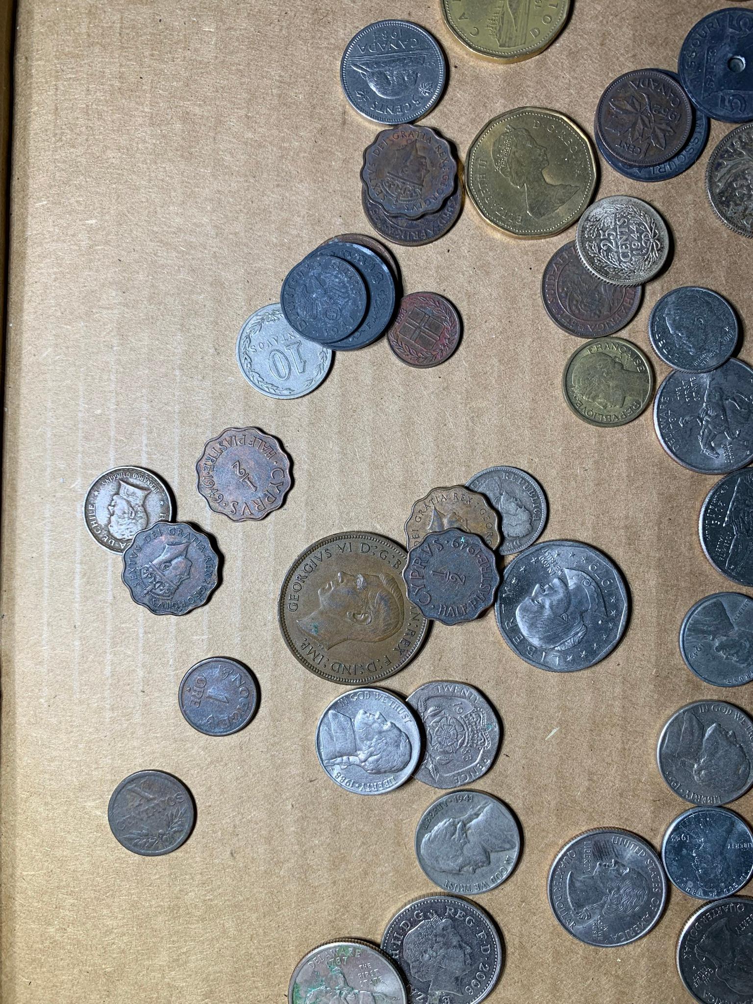 Foreign & U.S. Currency - Red & Blue Seal.  See Photos