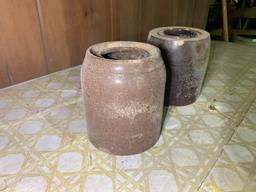2 Stoneware Crocks