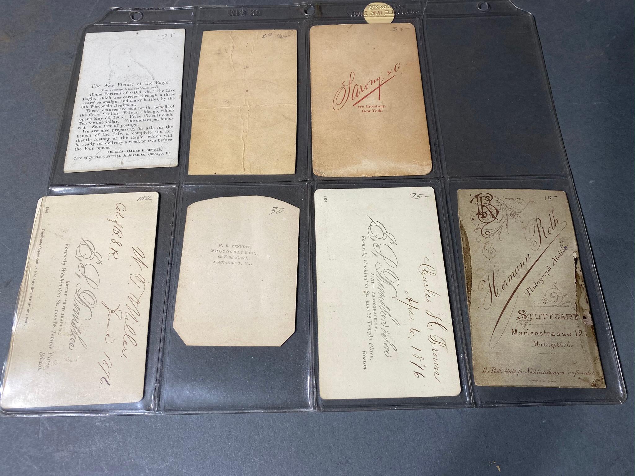 Group of CDVs including Civil War