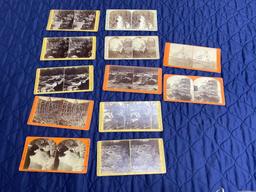 12 Stereoview Cards - Lake Superior Scenery