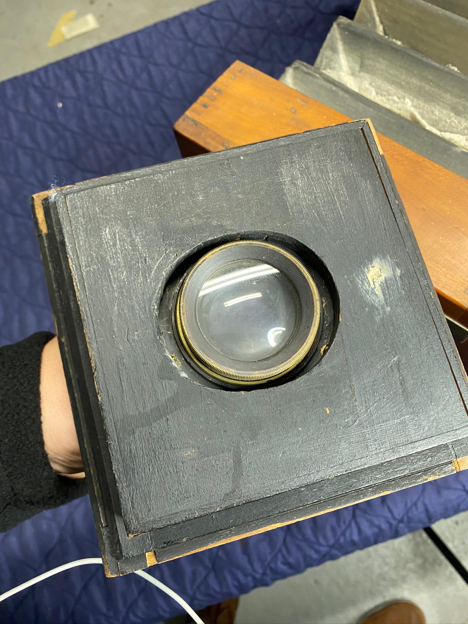 Antique Capitol Multiple Exposure Camera with Sliding Back ca 1900