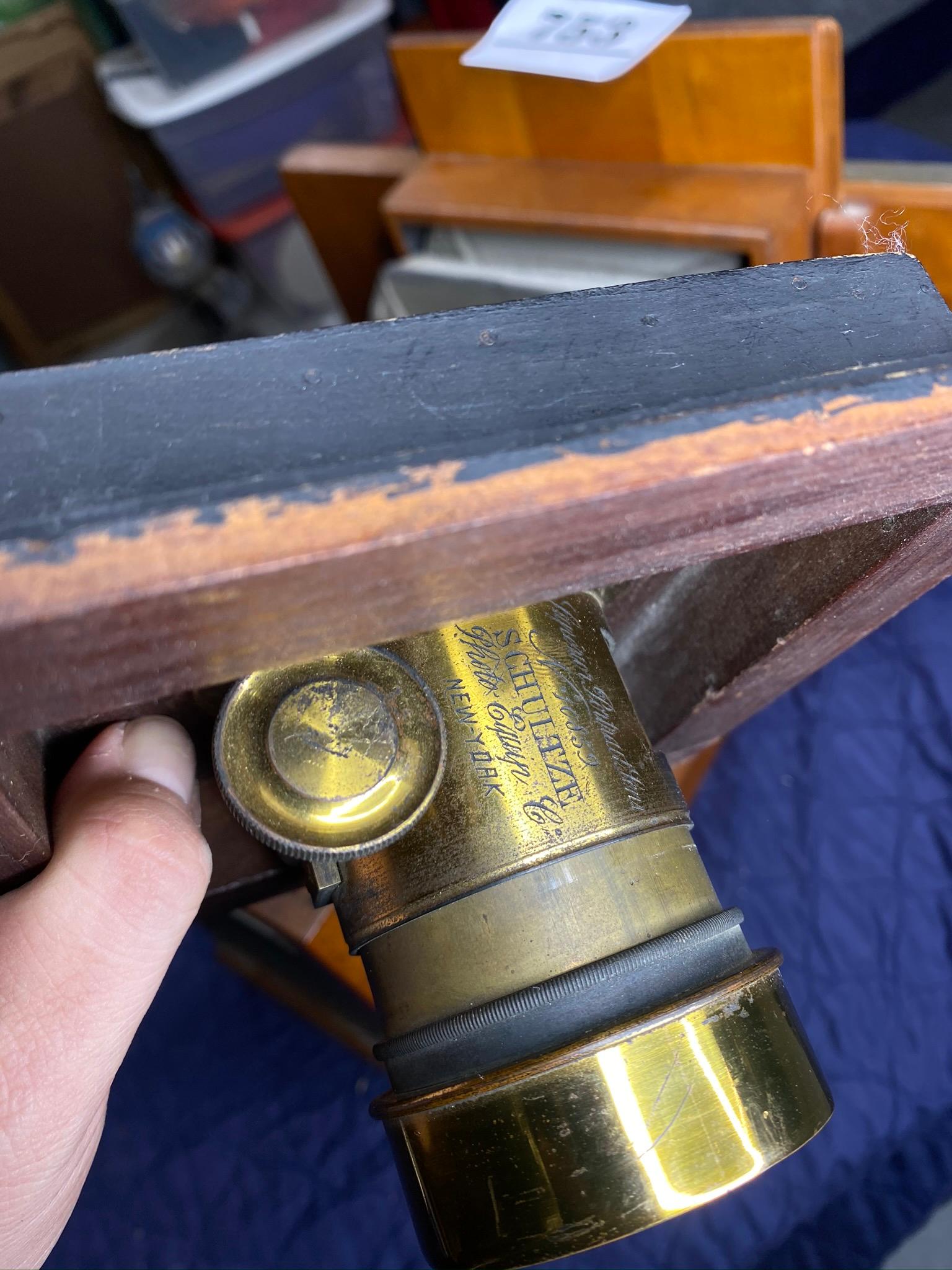 Antique Capitol Multiple Exposure Camera with Sliding Back ca 1900