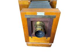 Antique Capitol Multiple Exposure Camera with Sliding Back ca 1900