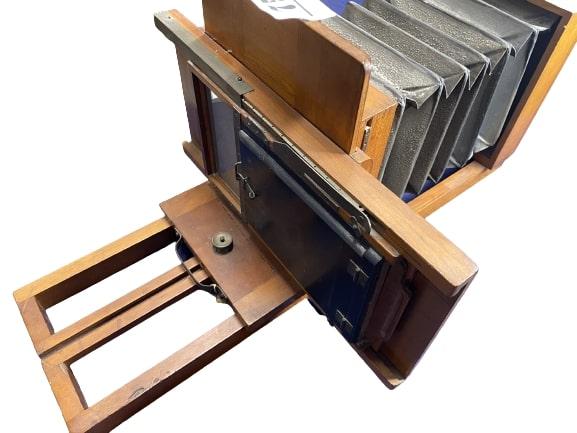 Antique Capitol Multiple Exposure Camera with Sliding Back ca 1900