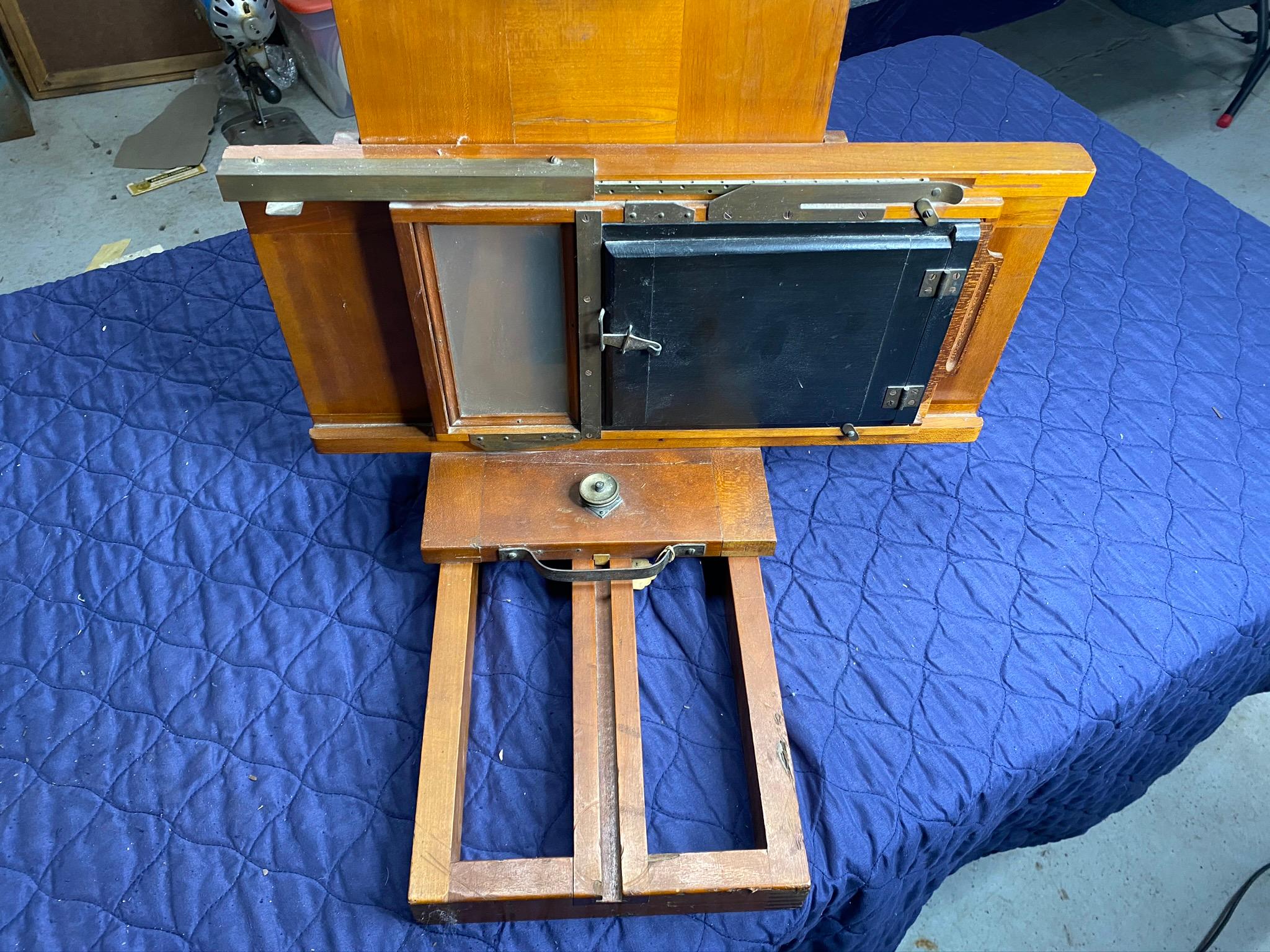 Antique Capitol Multiple Exposure Camera with Sliding Back ca 1900
