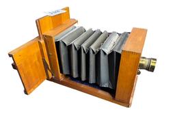 Antique Capitol Multiple Exposure Camera with Sliding Back ca 1900