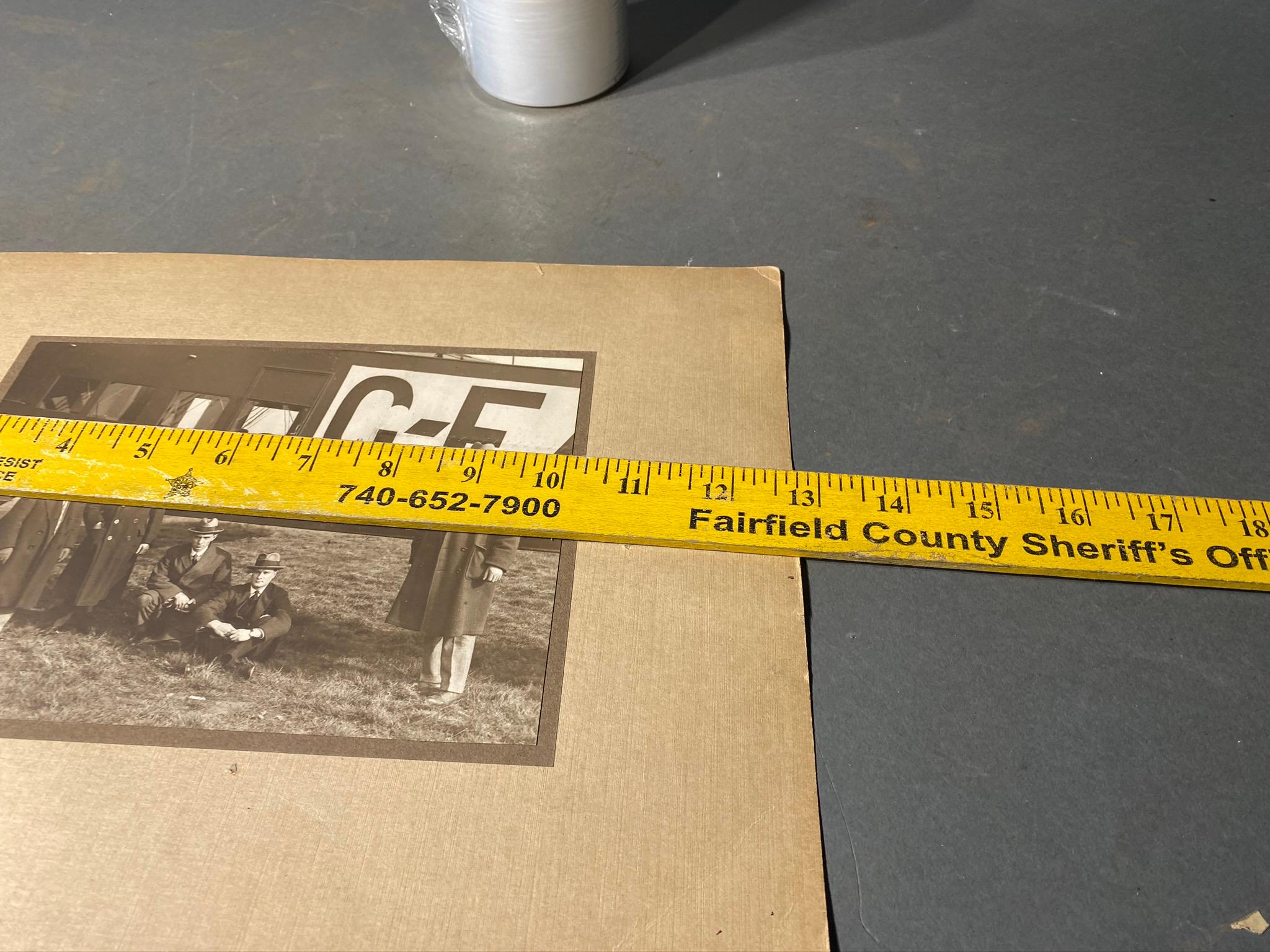 Unusual Early Photograph Gillette Aircraft and Executives