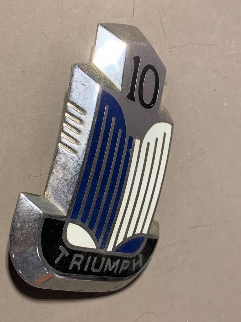 Triumph 10 Bonnet Badge Emblem TR10