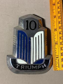 Triumph 10 Bonnet Badge Emblem TR10