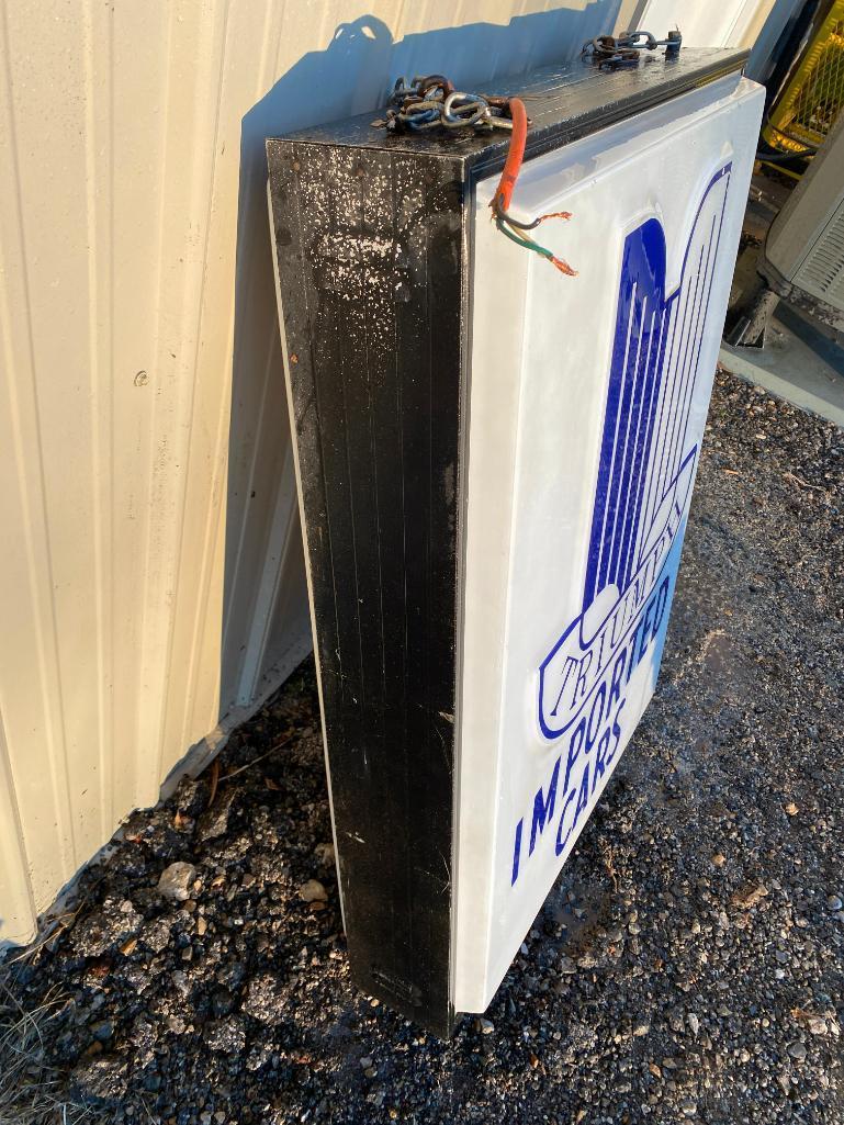 Rare Triumph Double Sided Illuminated Dealership Sign