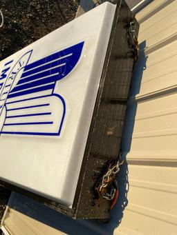Rare Triumph Double Sided Illuminated Dealership Sign