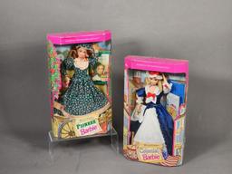 Pioneer Barbie and Colonial Barbie