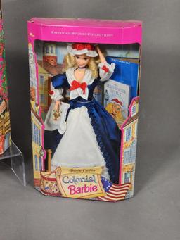 Pioneer Barbie and Colonial Barbie