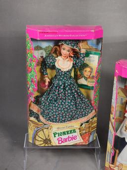 Pioneer Barbie and Colonial Barbie