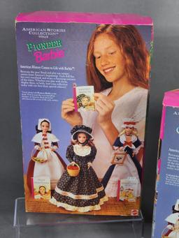 Pioneer Barbie and Colonial Barbie