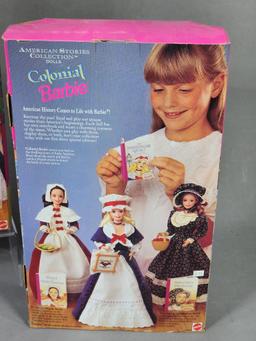 Pioneer Barbie and Colonial Barbie