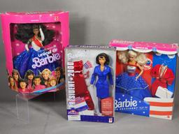 UNICEF Barbie and Two Presidential Barbies