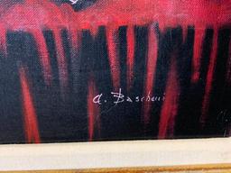 Oil on Canvas Signed Framed "Violin"