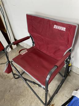 Group Lot of Folding Type Camp Chairs including Rocker