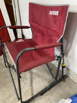 Group Lot of Folding Type Camp Chairs including Rocker
